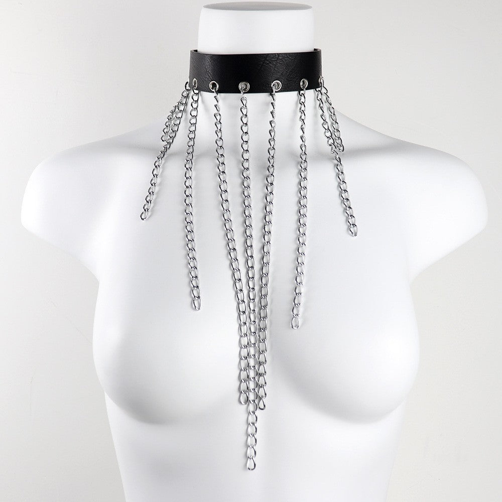 Fashion Harajuku Punk Leather Collar Punk Rivets