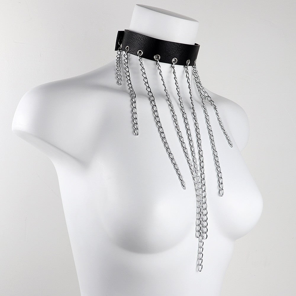 Fashion Harajuku Punk Leather Collar Punk Rivets