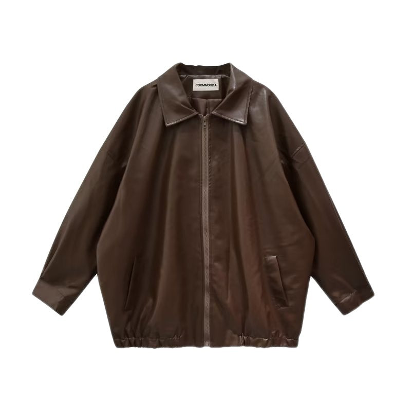 Pu Leather Jacket Tide Brand Street Ruffian Handsome Motorcycle Jacket