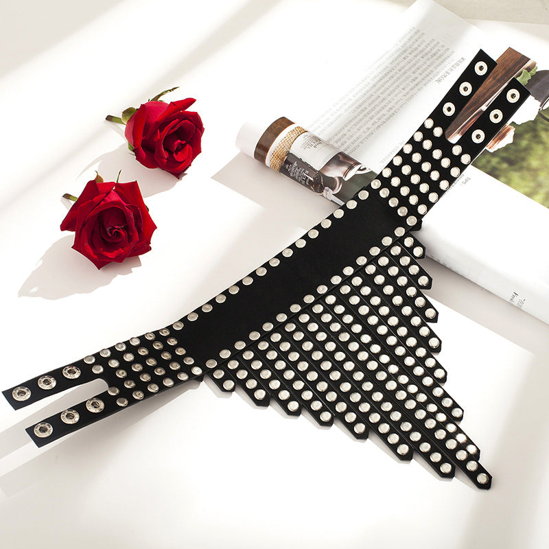 Fashion Harajuku Punk Leather Collar Punk Rivets