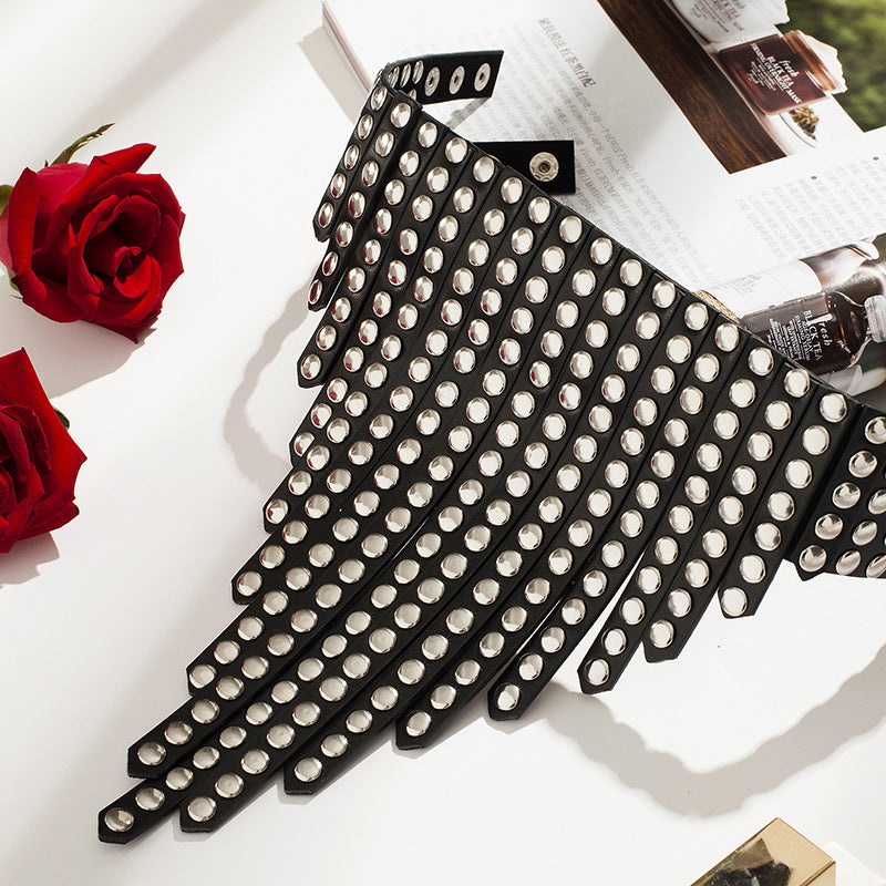 Fashion Harajuku Punk Leather Collar Punk Rivets