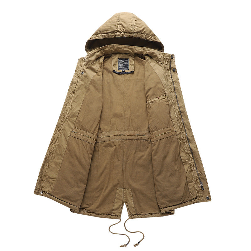 Fall Hooded Retro Jacket Men Fashion