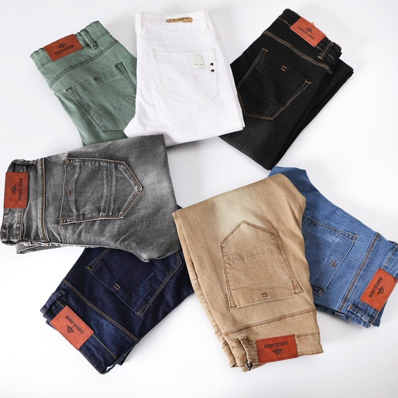 New, Men's Skinny White Jeans.