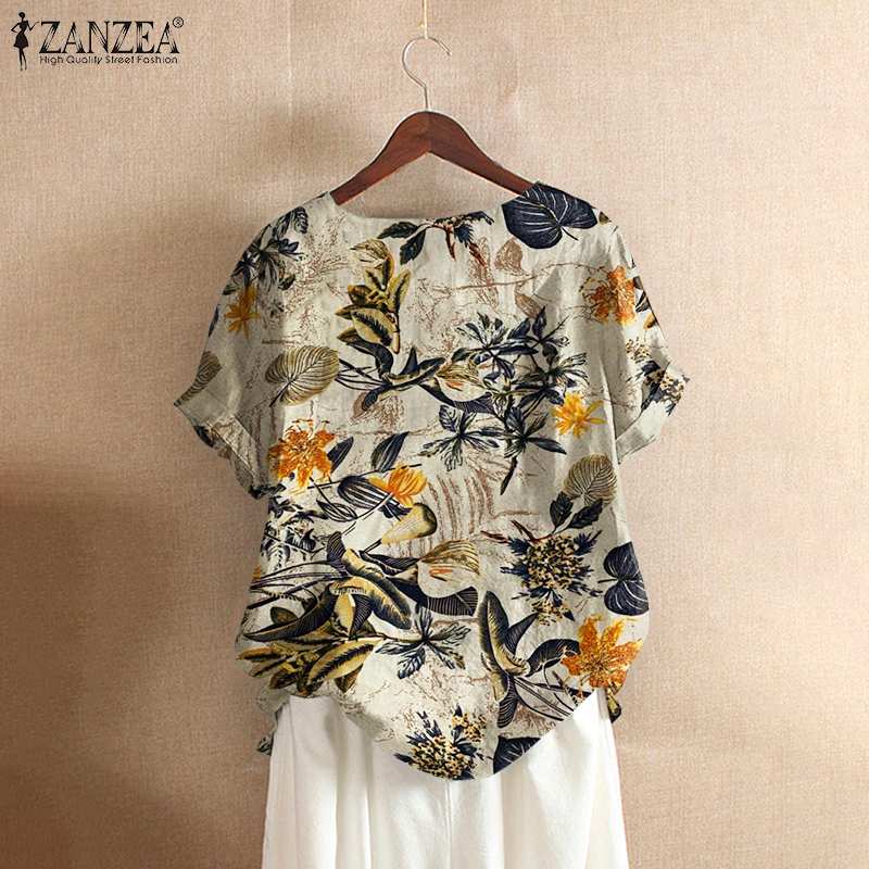 Ladies Kaftan Chemise Short Sleeve Blouses.