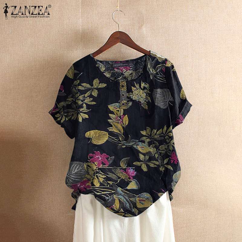 Ladies Kaftan Chemise Short Sleeve Blouses.