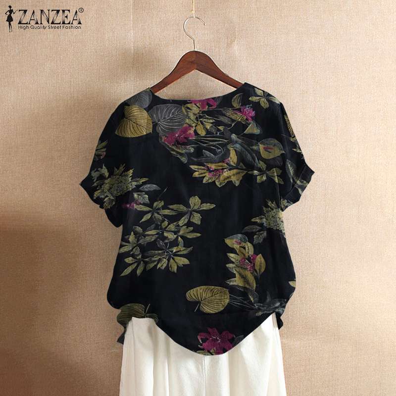Ladies Kaftan Chemise Short Sleeve Blouses.