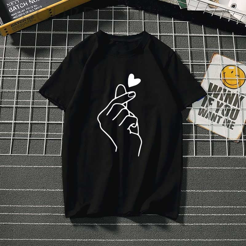 Women's t-shirt Harajuku love t shirt women feminina ladies Than heart ulzzang graphic t shirts women 2023 summer femme clothes