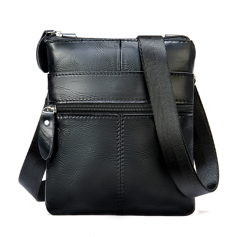 WESTAL Men's Shoulder Bag for Phone Genuine Leather Messenger Bags