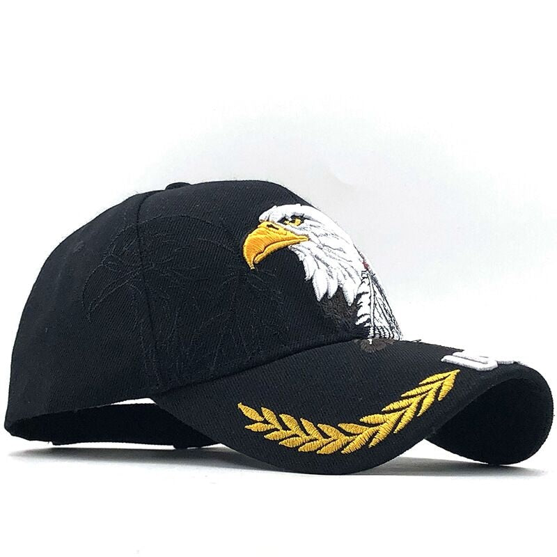 Patriotic American Eagle and American Flag Baseball Cap USA 3D Embroidery
