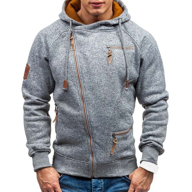 New Men's Hoodie, Casual Solid Long Sleeve Sweatshirts.