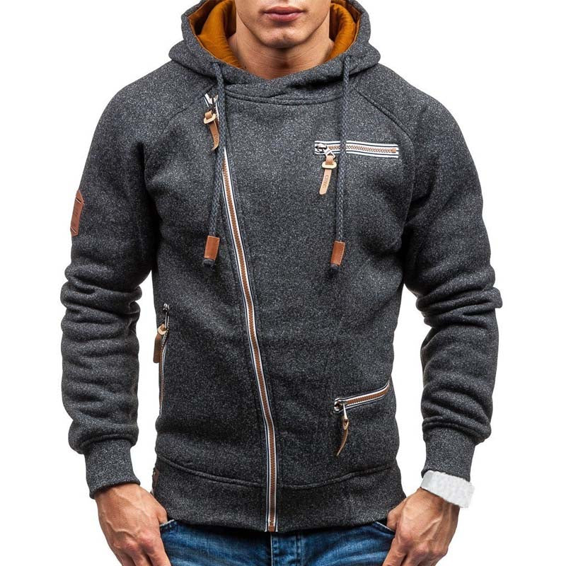 New Men's Hoodie, Casual Solid Long Sleeve Sweatshirts.