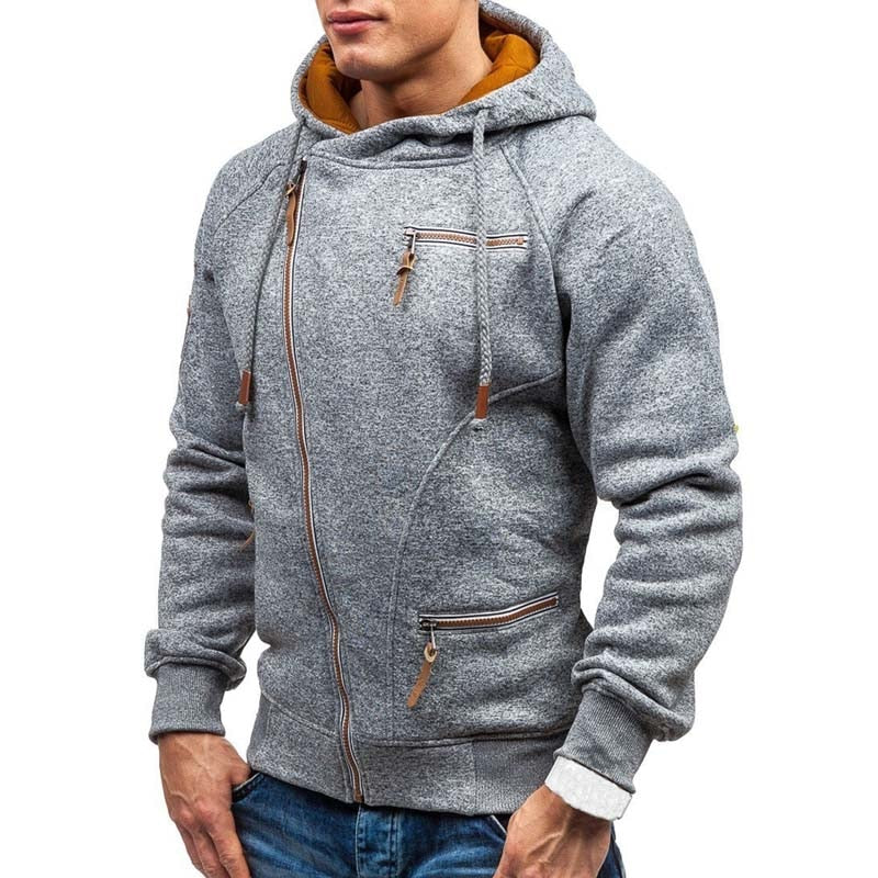 New Men's Hoodie, Casual Solid Long Sleeve Sweatshirts.