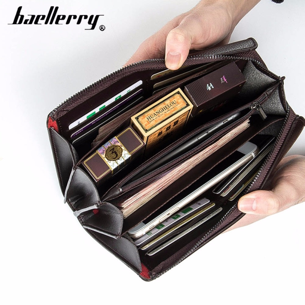 Men's Wallets, Cell Phone, Pass-card, High Quality Multifunction Wallet.
