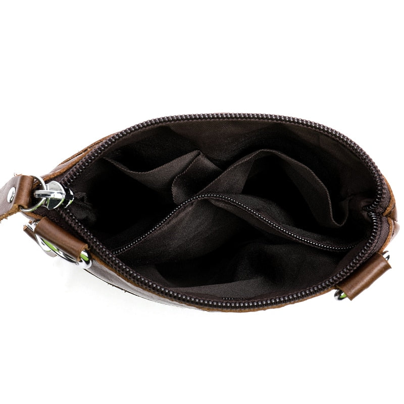 WESTAL Men's Shoulder Bag for Phone Genuine Leather Messenger Bags