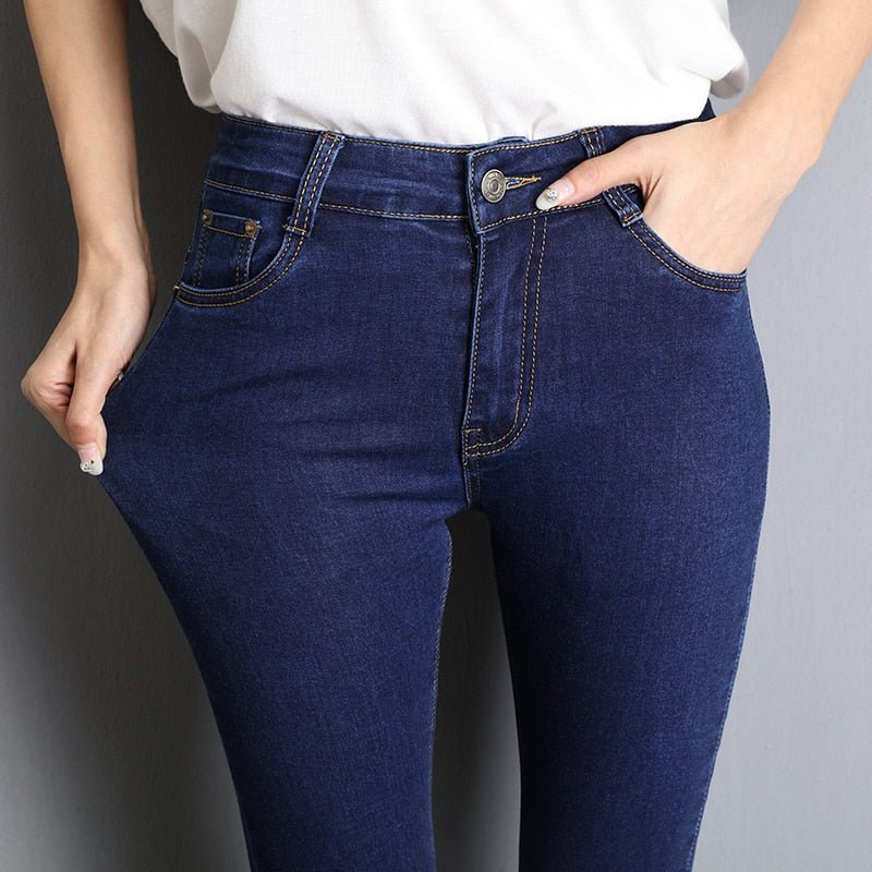 Jeans for Women, blue, gray,, black High Elastic - Sizes 36; 38; 40; Stretch Jeans