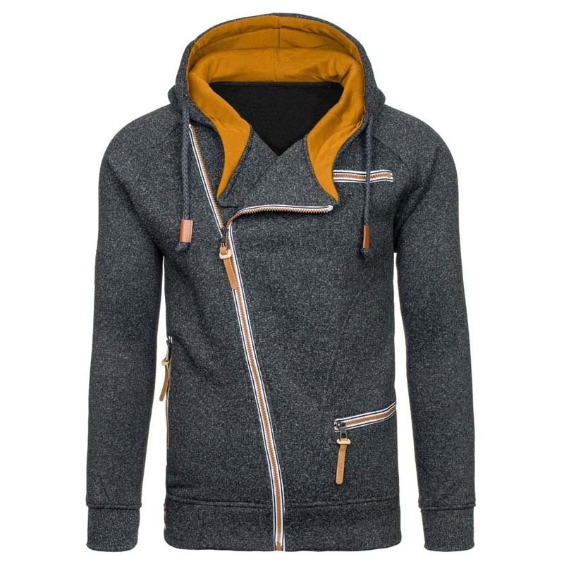 New Men's Hoodie, Casual Solid Long Sleeve Sweatshirts.