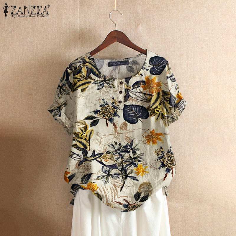 Ladies Kaftan Chemise Short Sleeve Blouses.