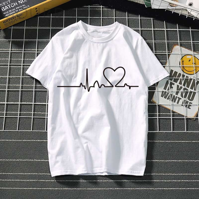 Women's t-shirt Harajuku love t shirt women feminina ladies Than heart ulzzang graphic t shirts women 2023 summer femme clothes