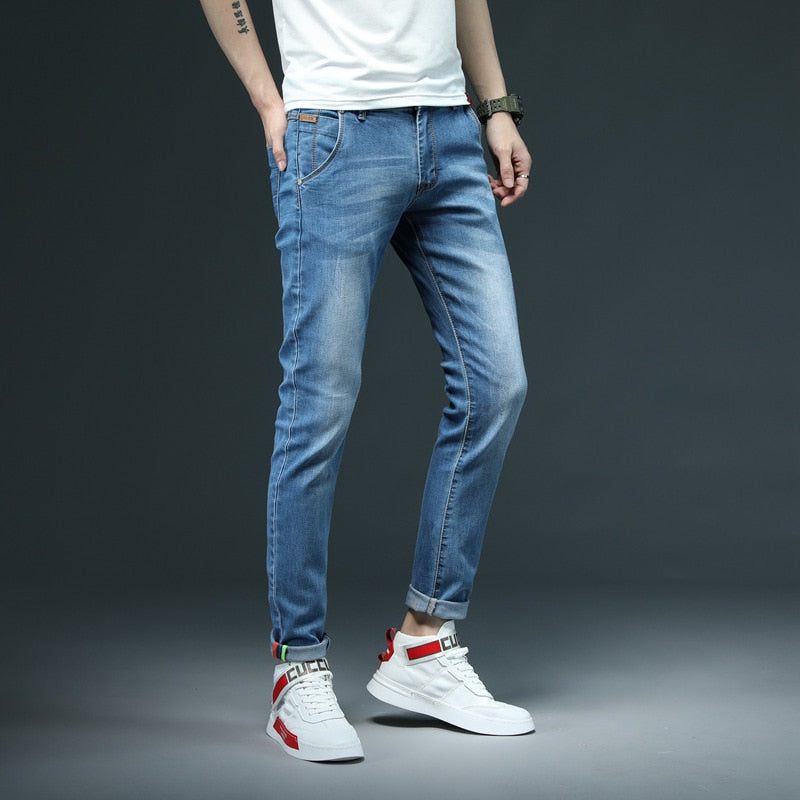 New, Men's Skinny White Jeans.