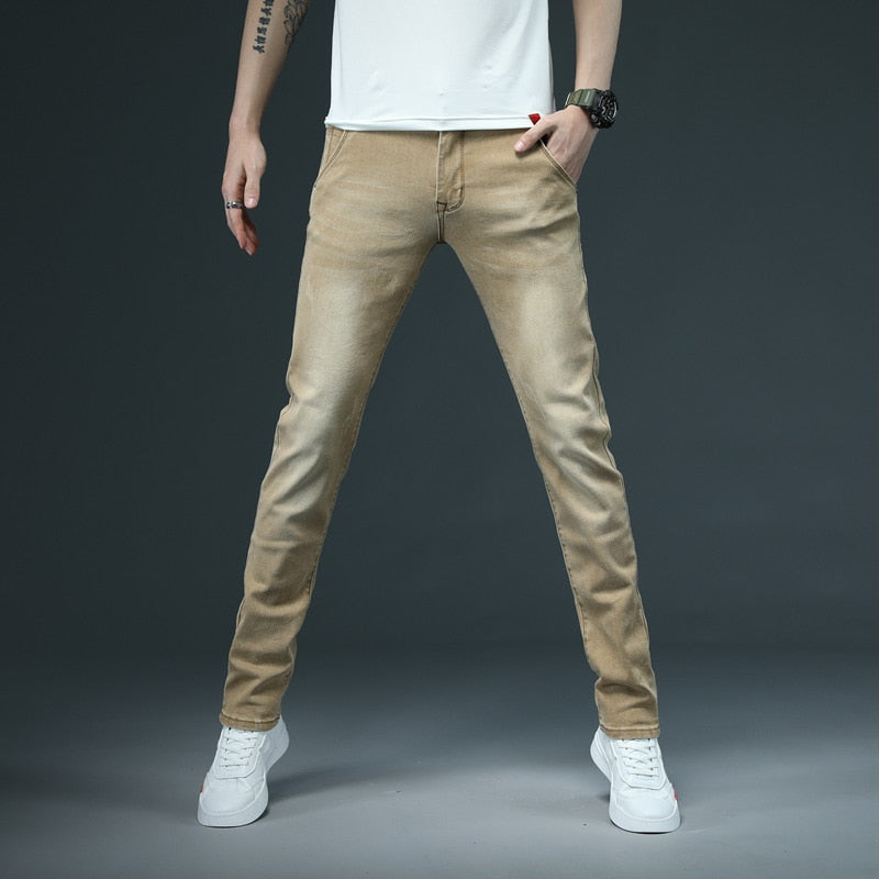 New, Men's Skinny White Jeans.