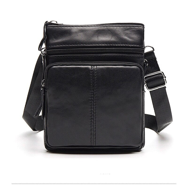WESTAL Men's Shoulder Bag for Phone Genuine Leather Messenger Bags