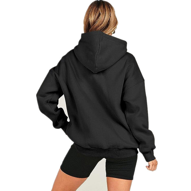 Ladies Loose Hooded Sweater, Sports And Leisure.