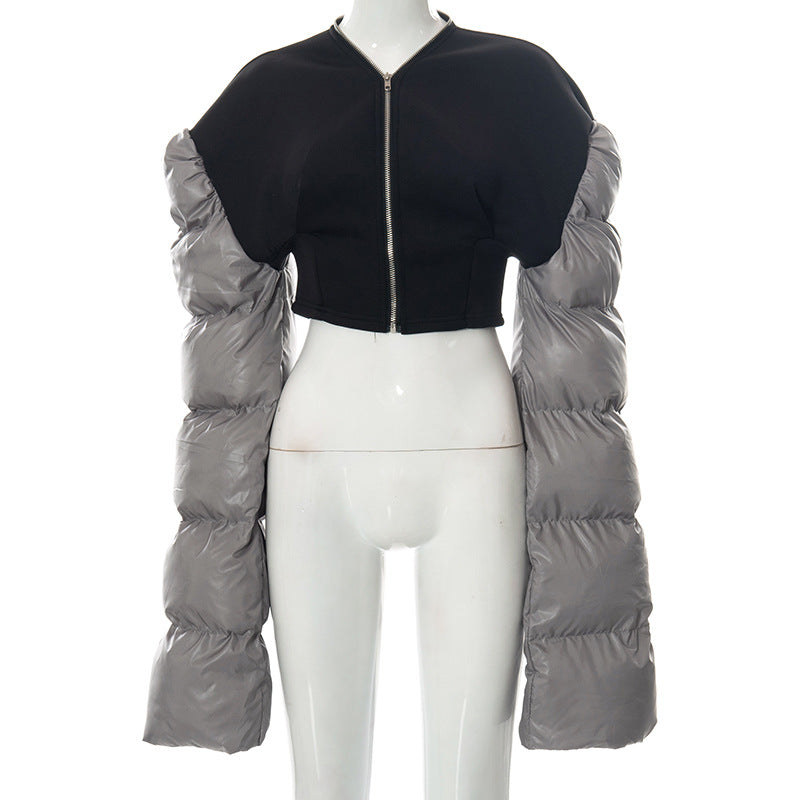 Women's Fashion Temperament Slim Fit Warm Splicing Coat