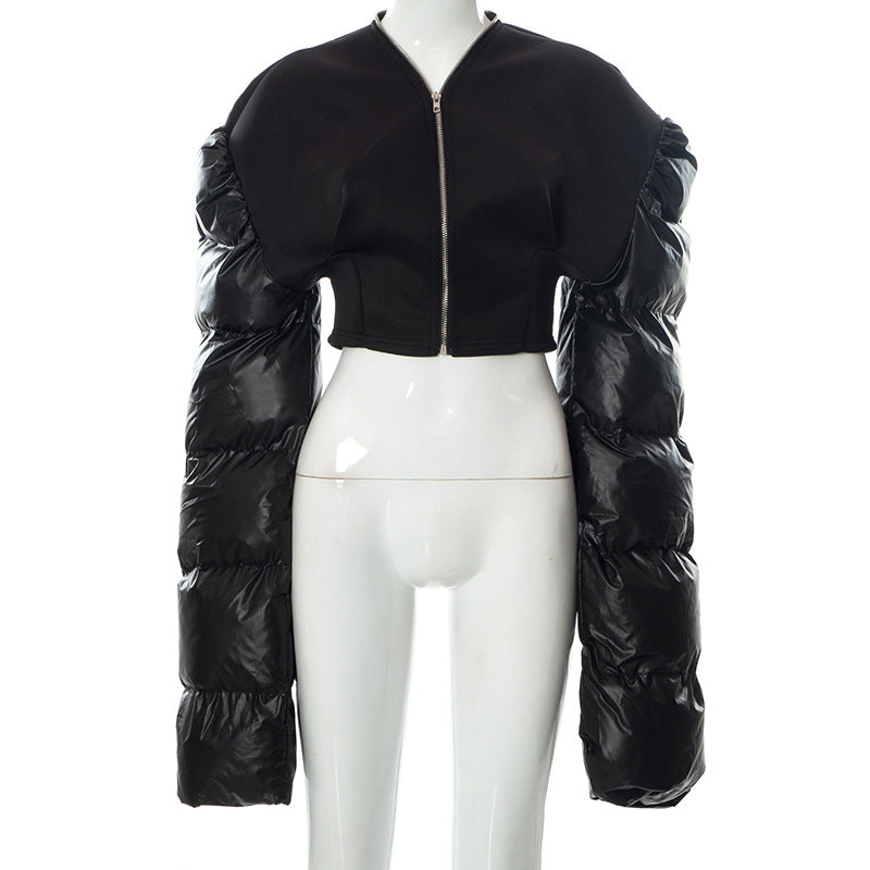 Women's Fashion Temperament Slim Fit Warm Splicing Coat