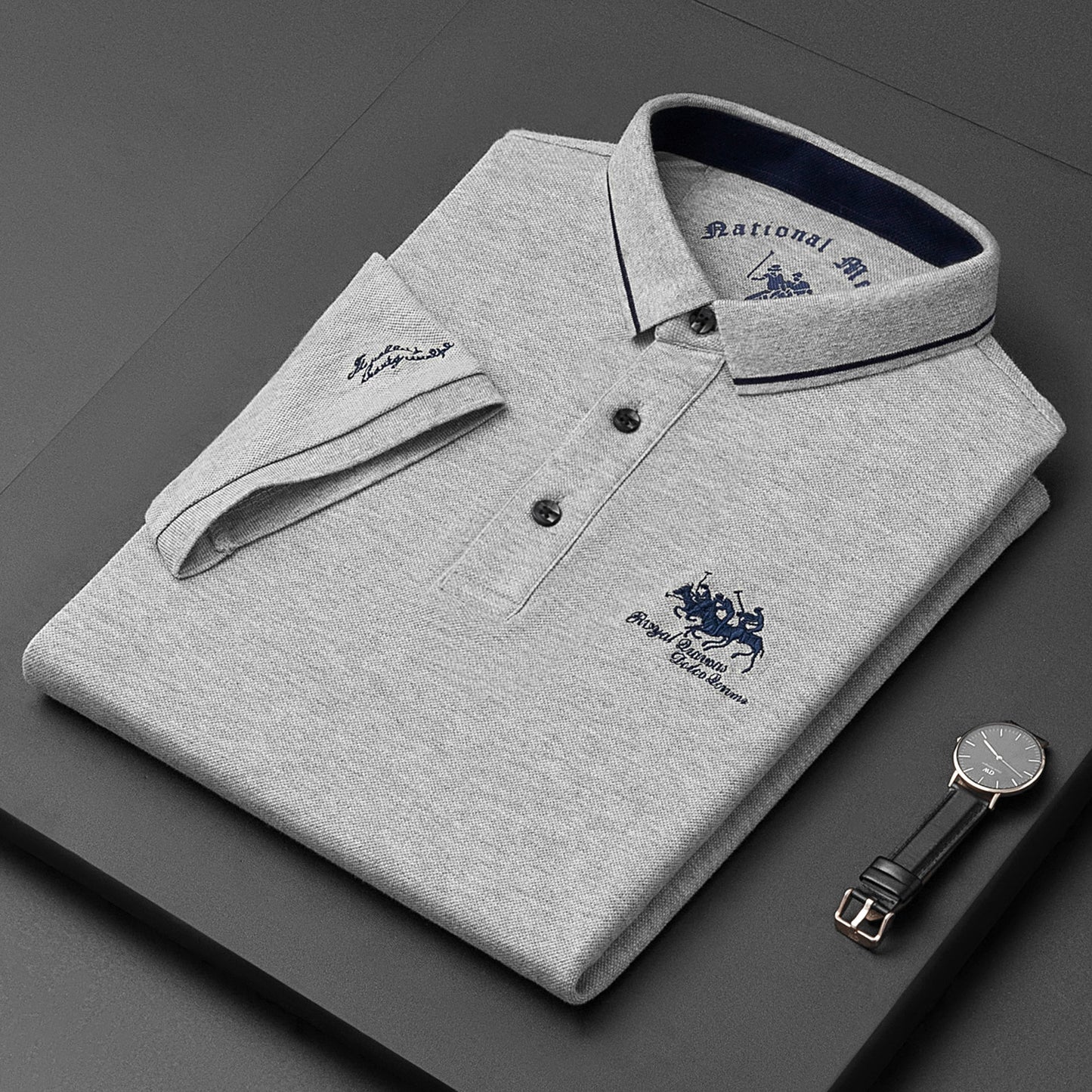 Men's Short Sleeve Polo shirt, Embroidery POLO. Casual Collar T-Shirt