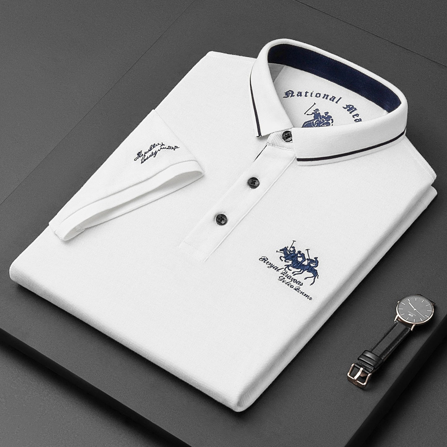 Men's Short Sleeve Polo shirt, Embroidery POLO. Casual Collar T-Shirt