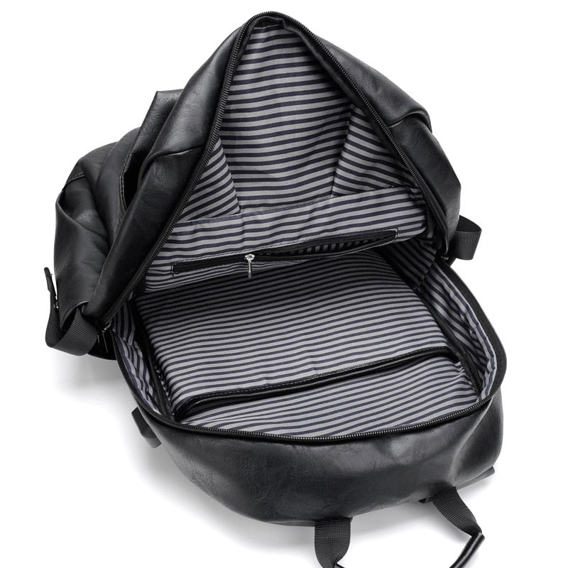High Quality Leather Men's Travel Backpack.