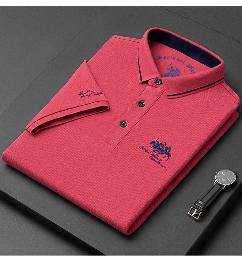 Men's Short Sleeve Polo shirt, Embroidery POLO. Casual Collar T-Shirt