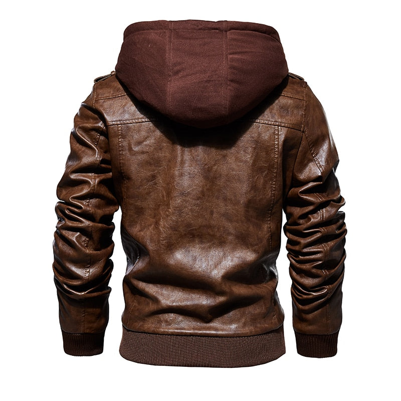 Mens Leather Jackets 2023 Winter New Casual Motorcycle PU Jacket Biker Leather Coats European Windbreaker Genuine Leather Jacket