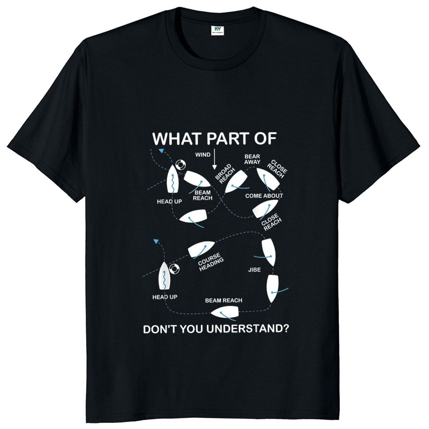 What Part Of Ship Don't You Understand T Shirt Funny Sailing Ship Lovers Gift Tee Tops Casual Unisex Cotton T-shirts EU Size