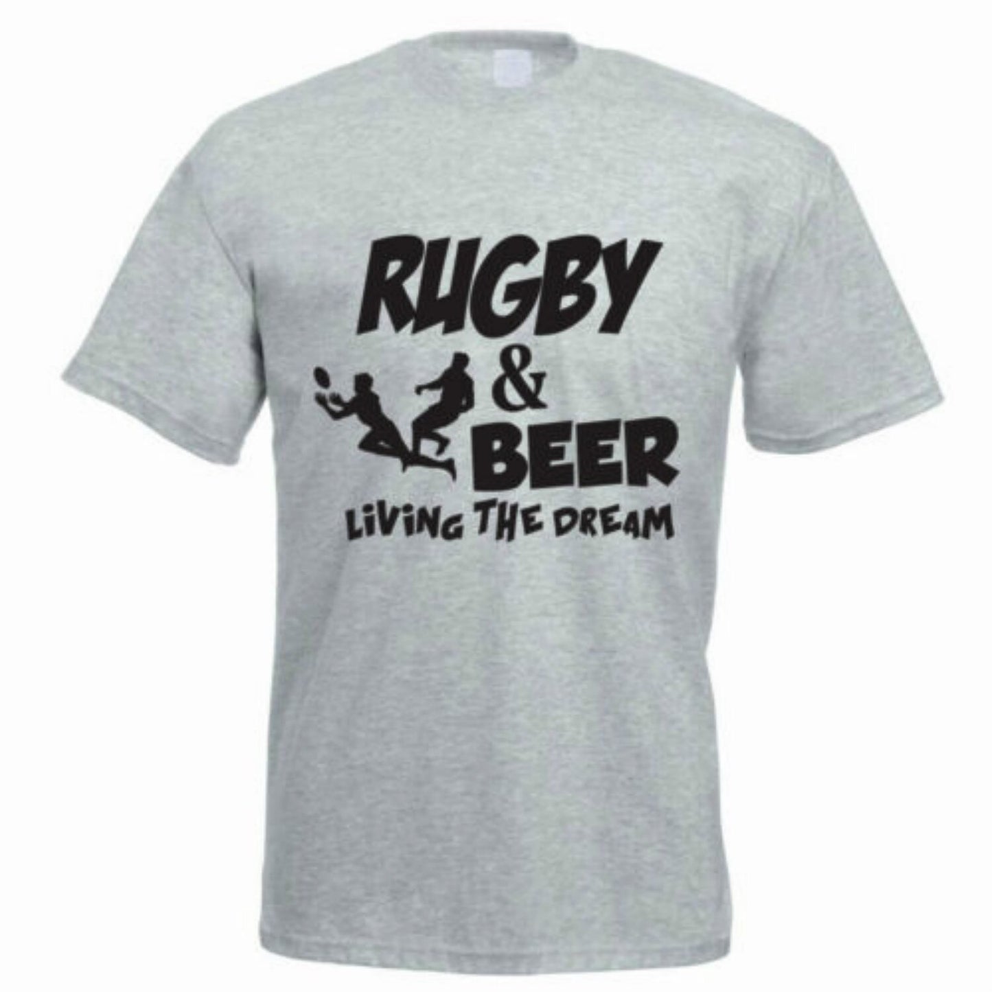 RUGBY & BEER - Funny Rugby Player Sport Gift T-Shirt Summer Cotton Short Sleeve O-Neck Men's T Shirt New S-3XL