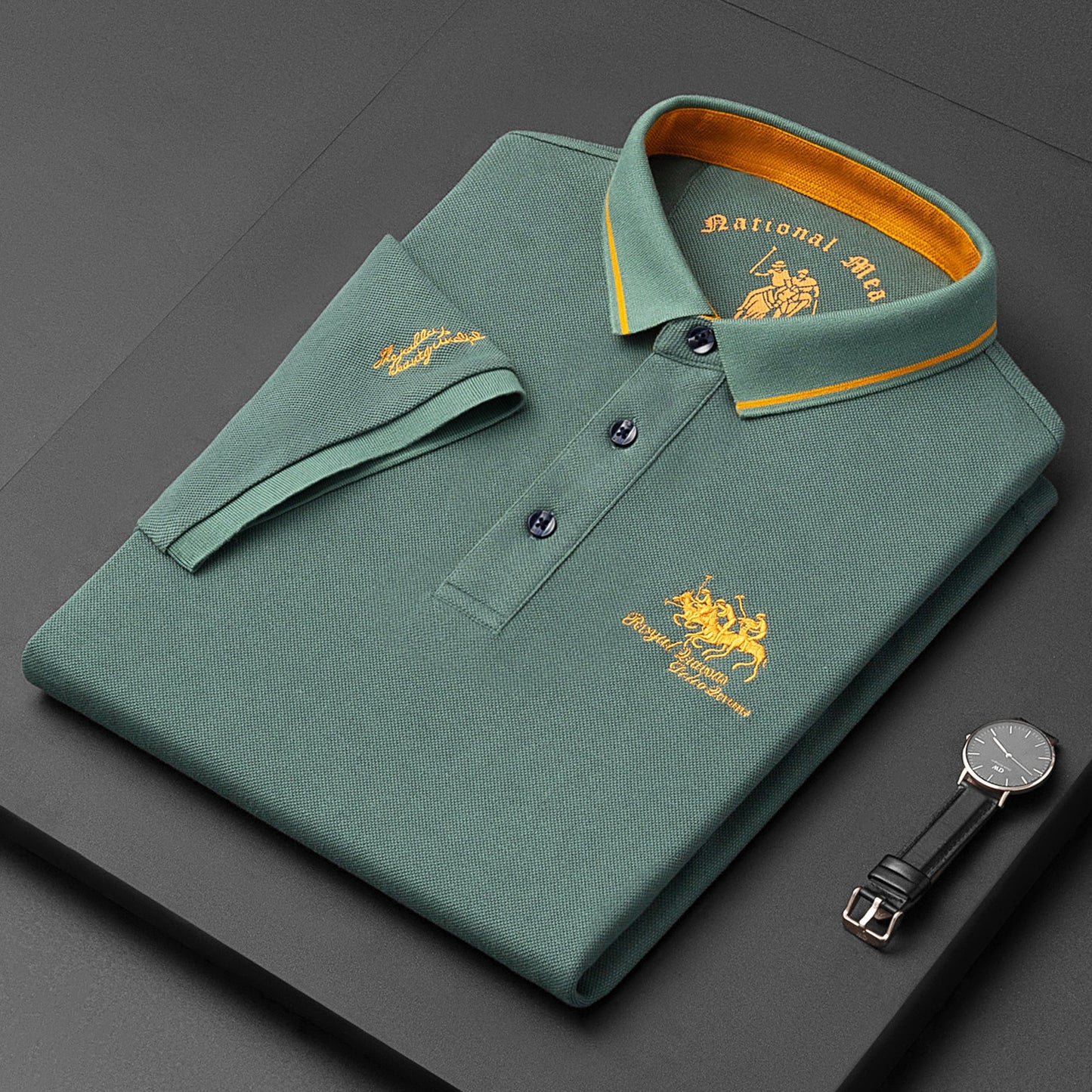 Men's Short Sleeve Polo shirt, Embroidery POLO. Casual Collar T-Shirt
