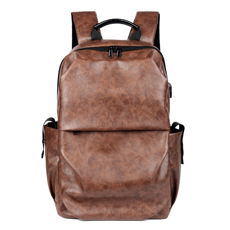 High Quality Leather Men's Travel Backpack.