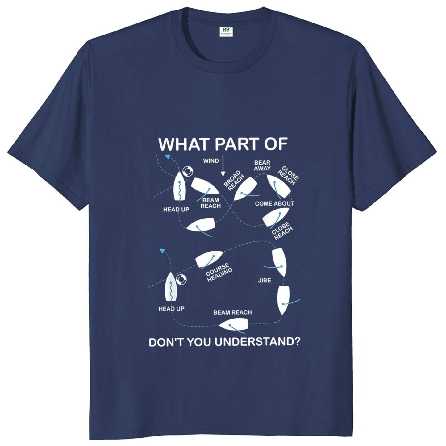 What Part Of Ship Don't You Understand T Shirt Funny Sailing Ship Lovers Gift Tee Tops Casual Unisex Cotton T-shirts EU Size