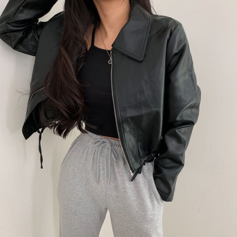 Women's Cool Autumn New Motorcycle Leather Jacket