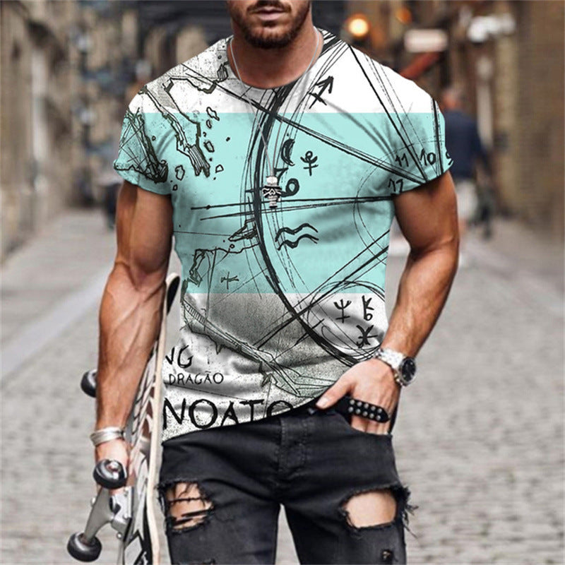 European And American Men's T-shirt Street Wear,