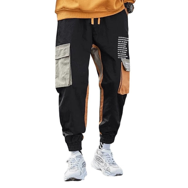 Clash color corset overalls