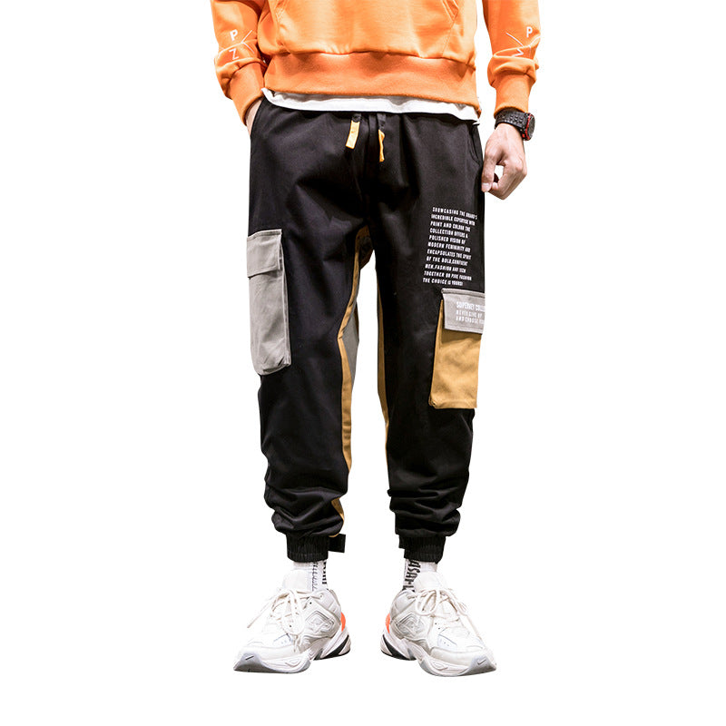 Clash color corset overalls