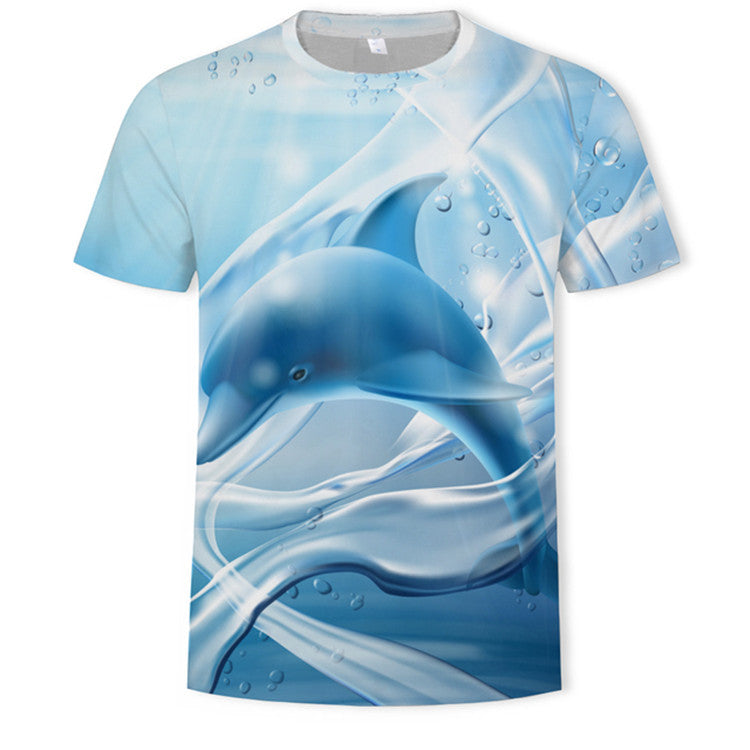 3D Digital Printing Mens Fashion Short Sleeved T Shirt