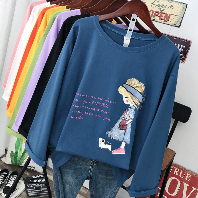 Spring and autumn Korean style Casual Long sleeve T-shirt