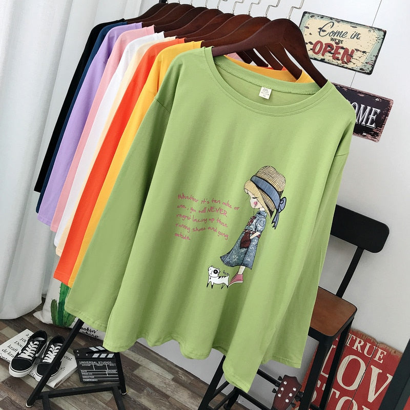 Spring and autumn Korean style Casual Long sleeve T-shirt