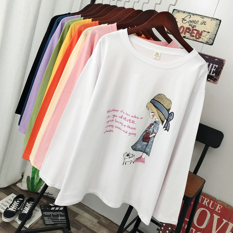 Spring and autumn Korean style Casual Long sleeve T-shirt