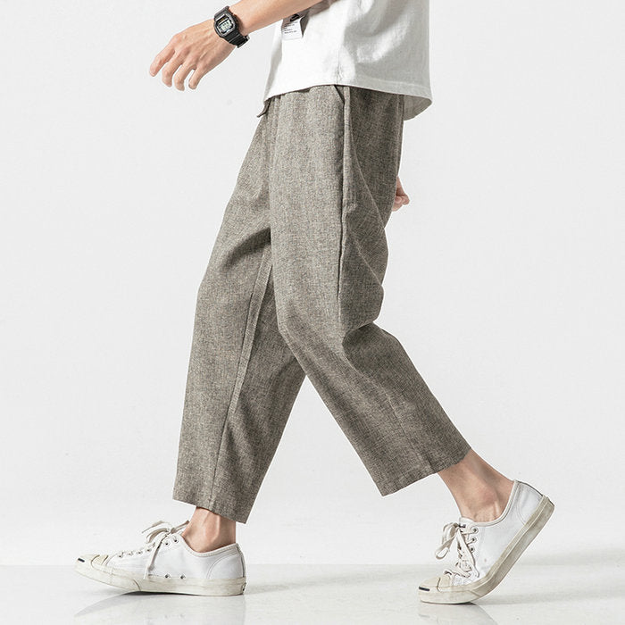 Chinese Style Harajuku Men Oversize Wide Leg Pants
