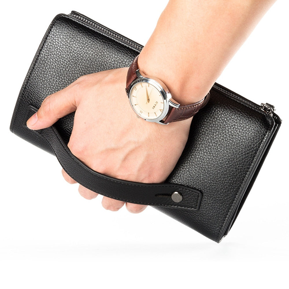 Men's Wallets, Cell Phone, Pass-card, High Quality Multifunction Wallet.