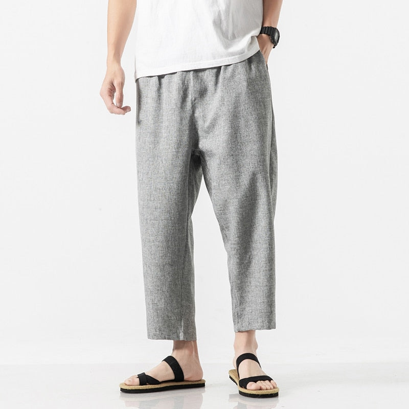 Chinese Style Harajuku Men Oversize Wide Leg Pants