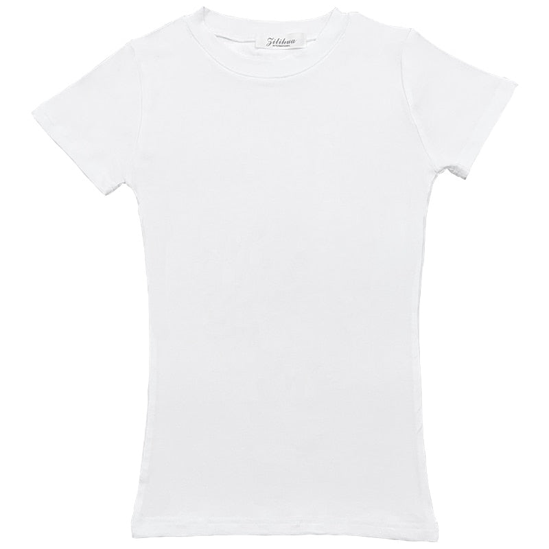 Women's short sleeve Slim t-shirts korean cotton